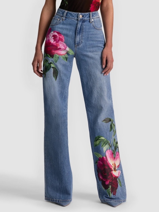 Alice + Olivia Denim - Alice + Olivia Chic Printed Jean Denver Bright size 28